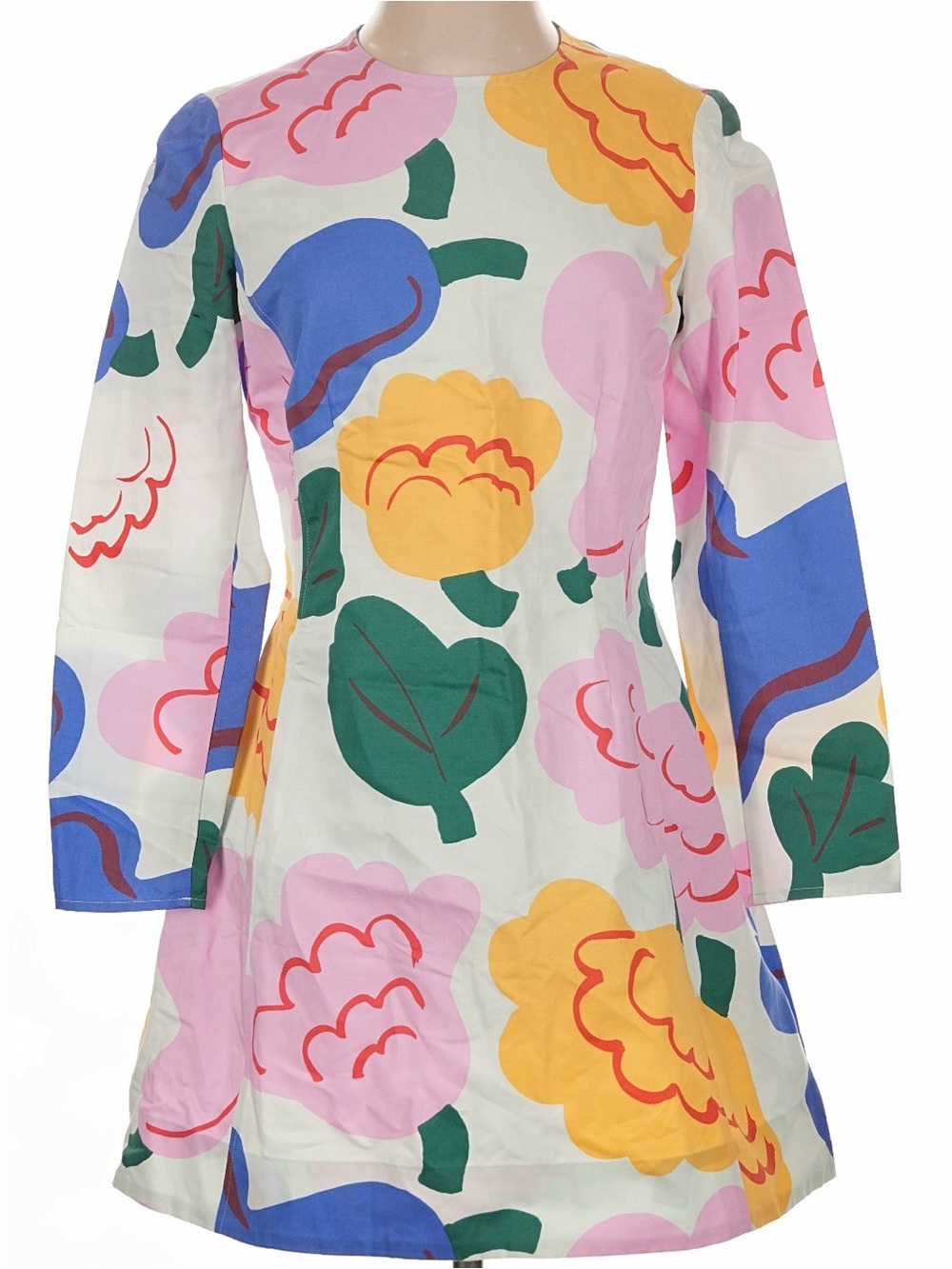 Marimekko Iloinen Kukasta Kukkaan Dress Sz US 6/36 - Picture 7 of 14